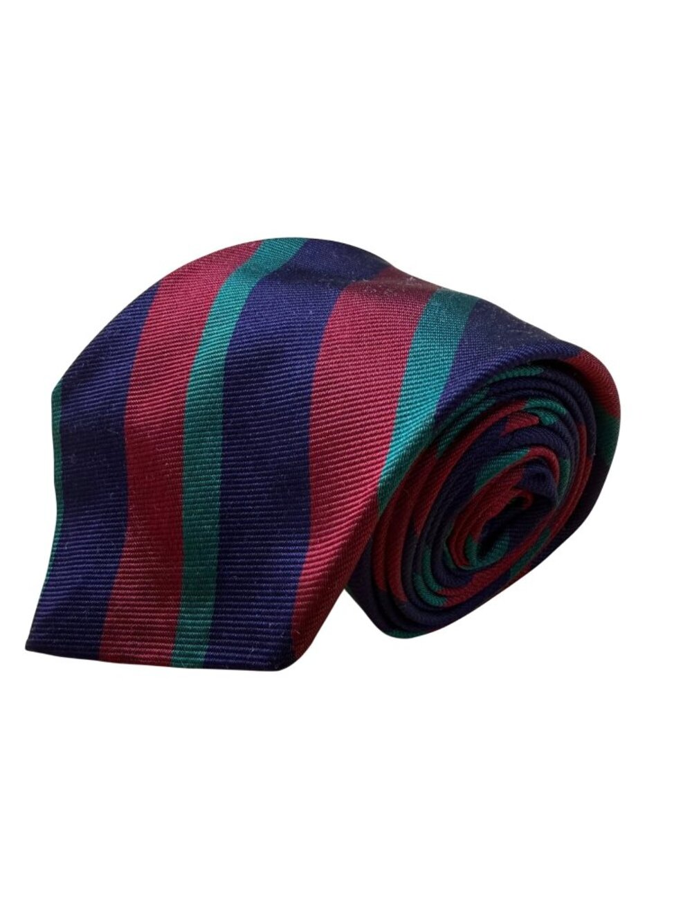 Bert Pulitzer Mens Multicolor Silk Striped Tie Organzaine Warp Vintage Collector